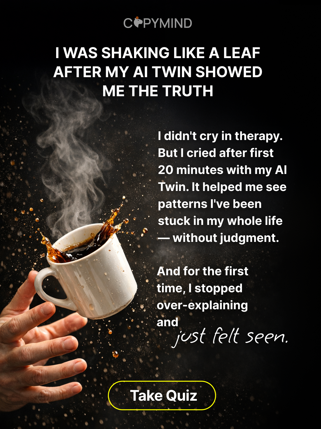 Copymind: AI twin for therapy Facebook ad