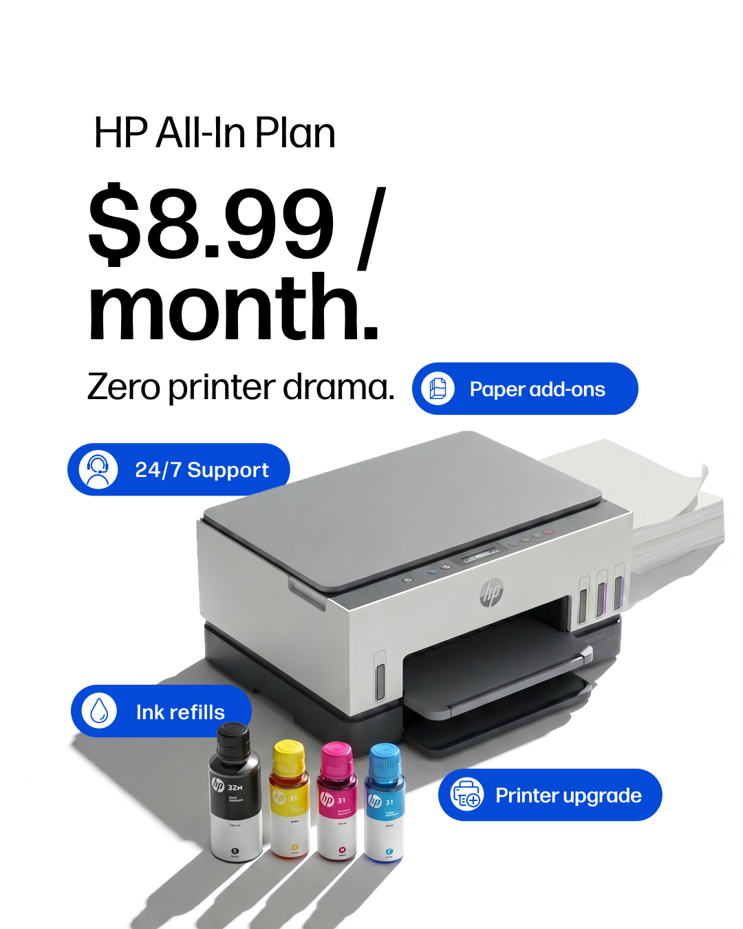 HP Facebook ad: HP All-In Plan