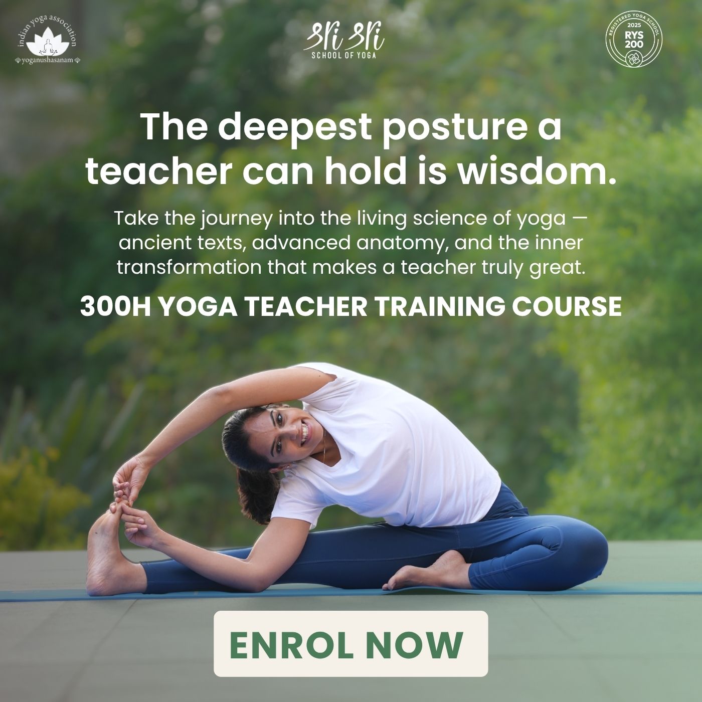 Sri Sri School of Yoga - Yoga Teacher Training Facebook ad