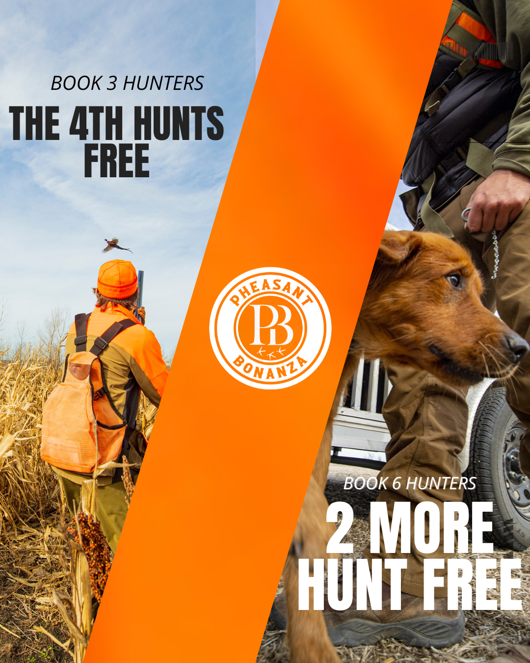 Pheasant Bonanza Hunt Club and Kennel Facebook ad: Winner of Orvis Wingshooting Lodge of the Year.