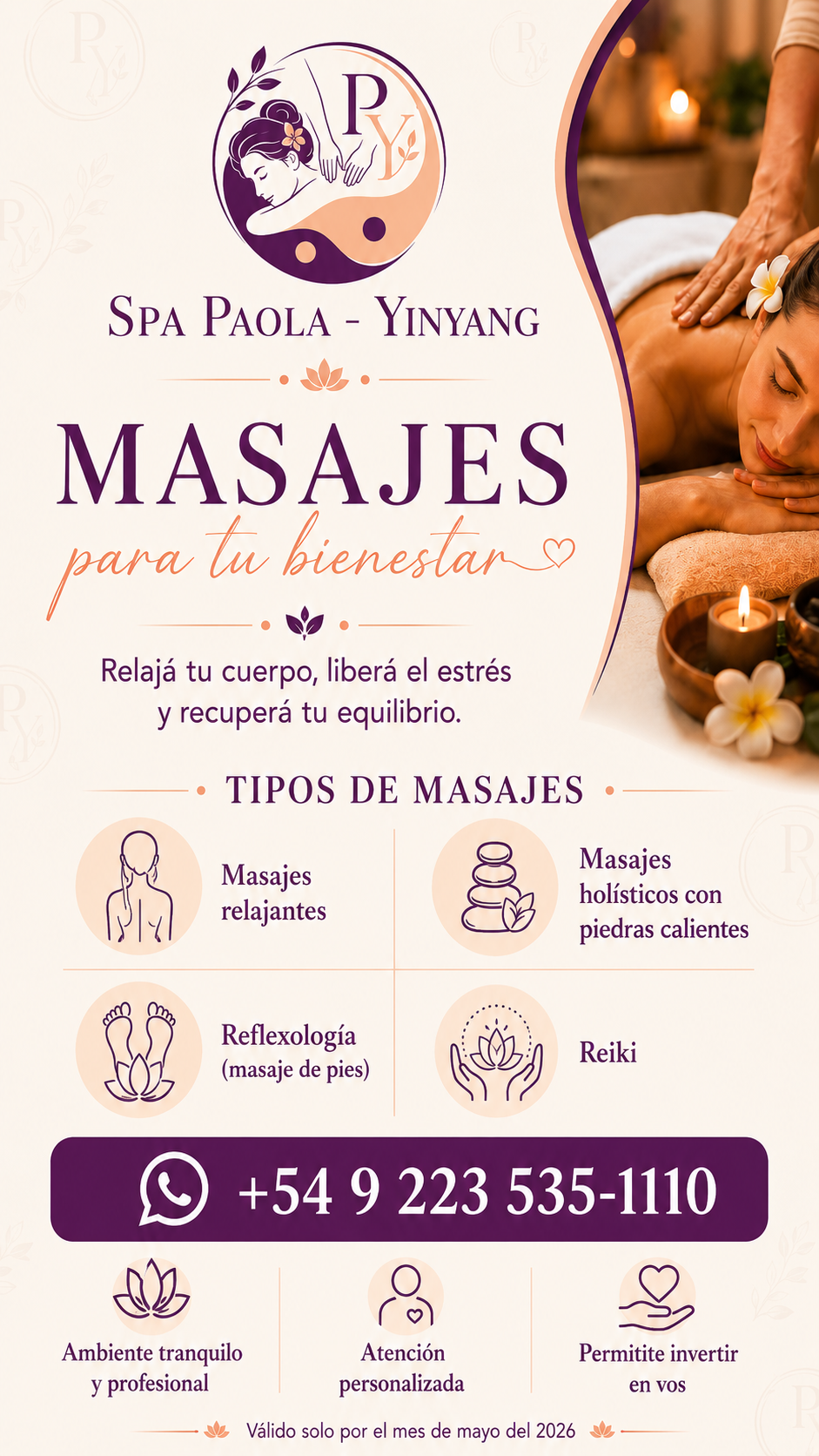 Spa Paola - YinYang Facebook ad: Masajes Relajantes Mar del Plata | SPA Paola - YinYang