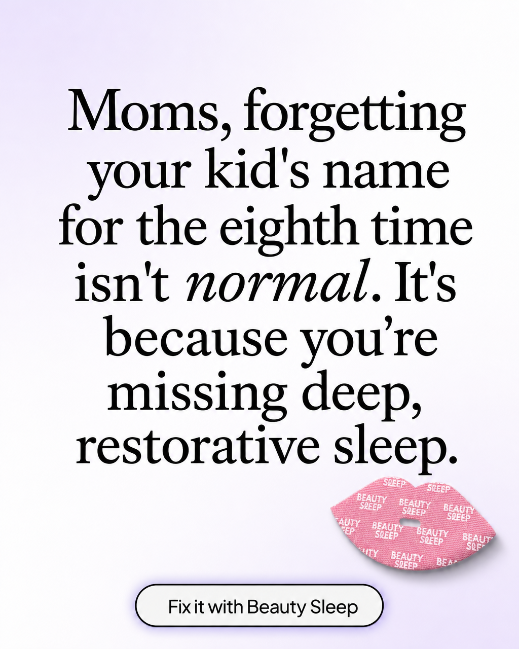 Beauty Sleep Facebook ad