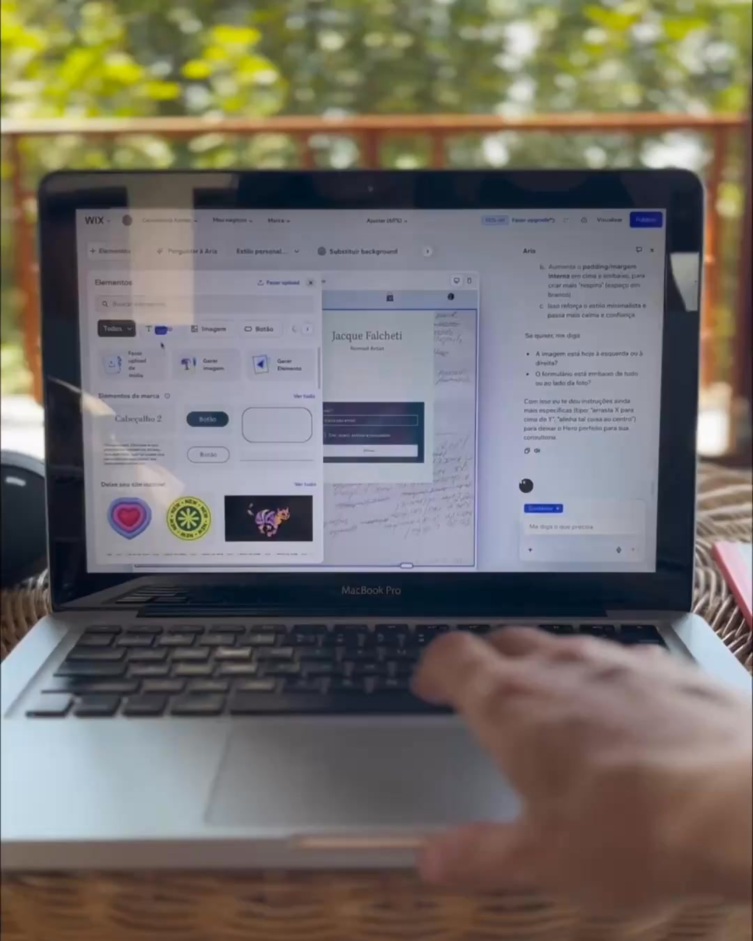 Wix Facebook ad: Crie seu site conversando