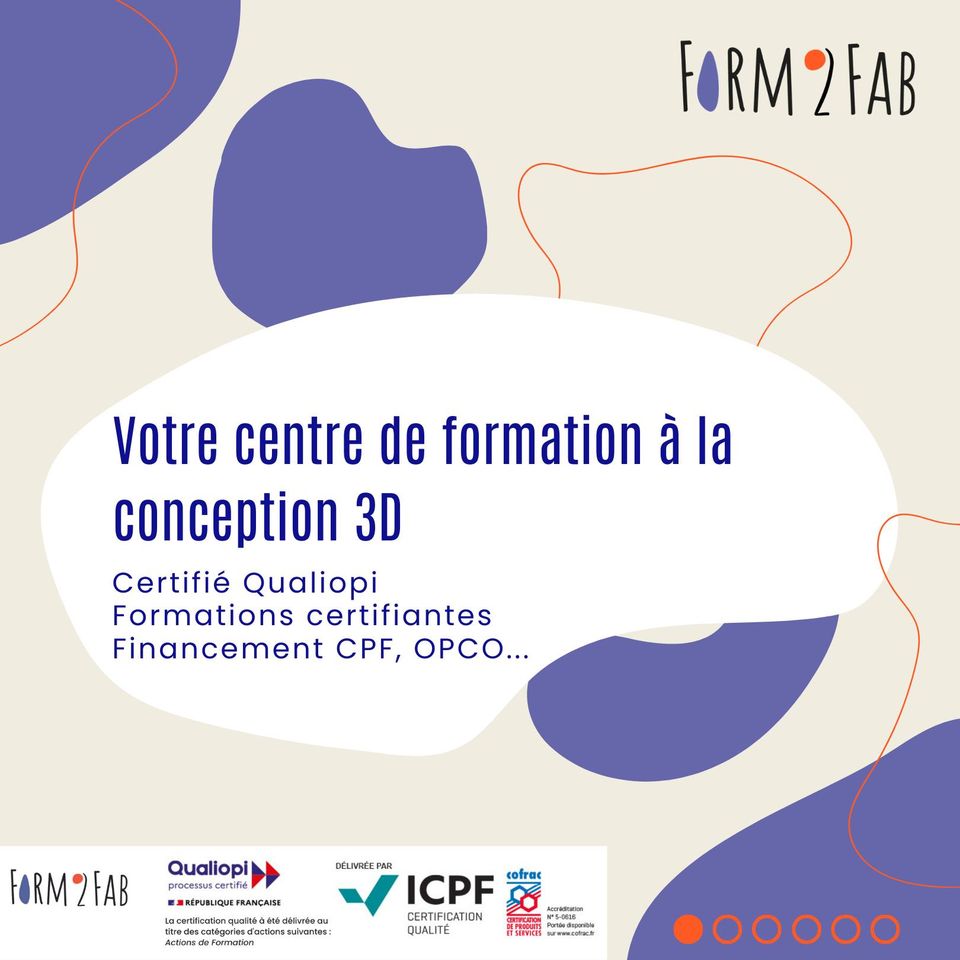 Form2Fab - de la forme à la fabrication Facebook ad: Bienvenue chez Form2Fab!