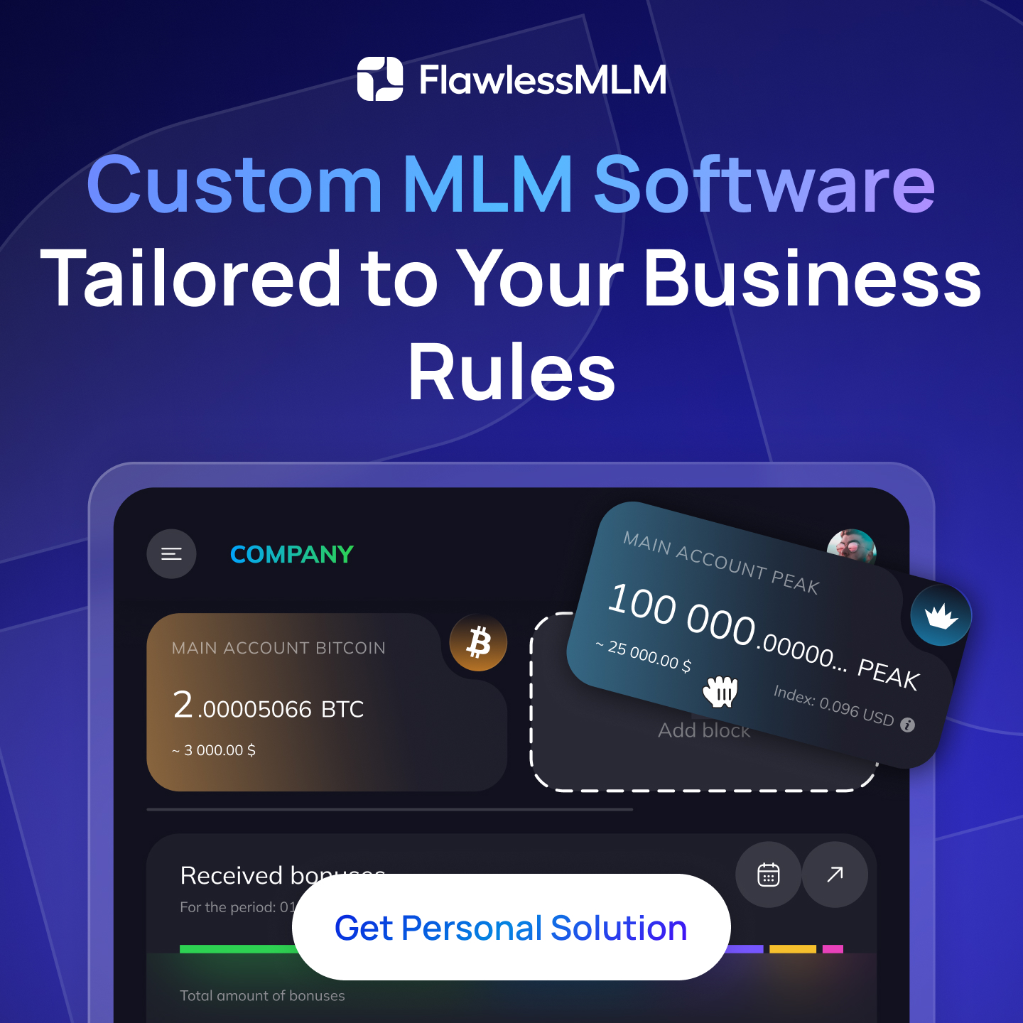 FlawlessMLM Global Facebook ad: White-Label MLM Infrastructure