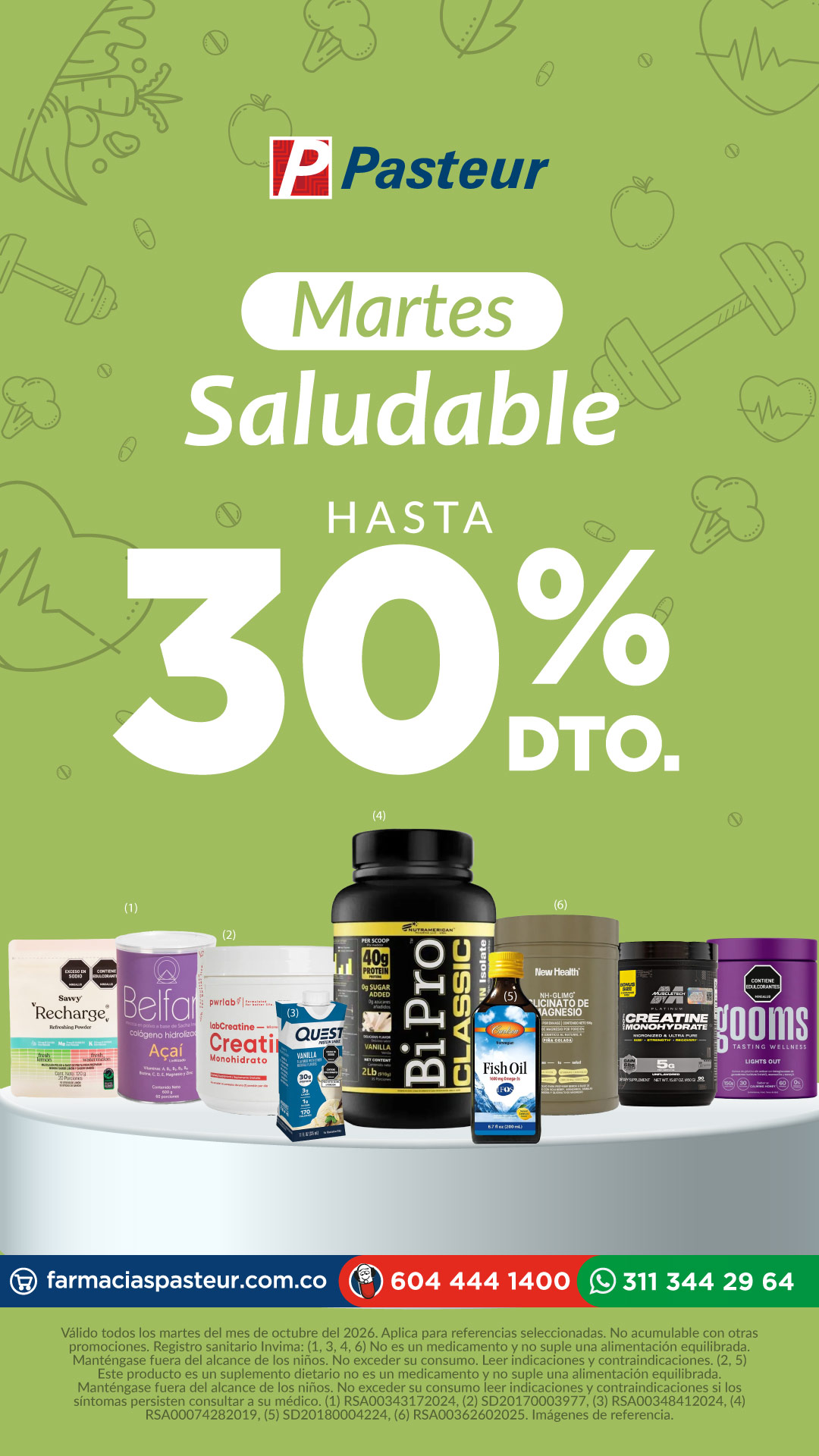 Farmacias Pasteur Facebook ad: Martes Saludable