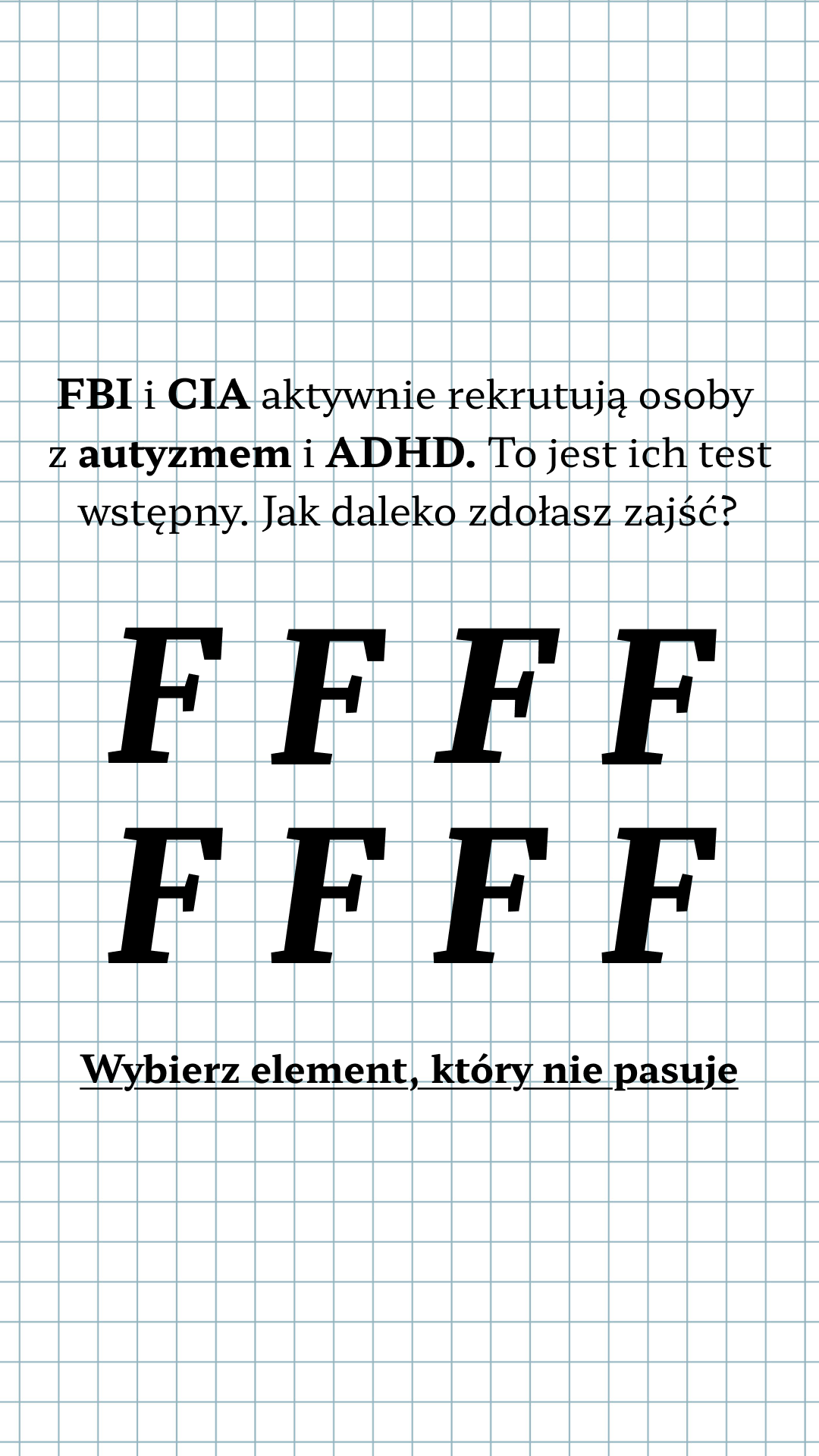 International IQ test Facebook ad
