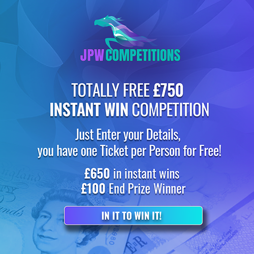 JPW Competitions Facebook ad: TOTALLY FREE INSTANT WIN COMPETITION - £750 CASH AVAILABLE