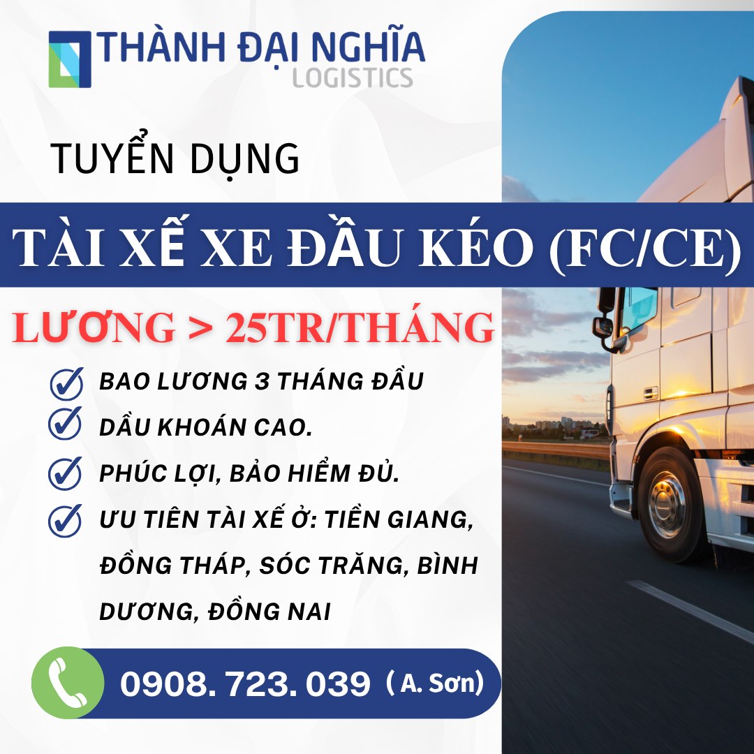 THÀNH ĐẠI NGHĨA Logistics Facebook ad: CTY THÀNH ĐẠI NGHĨA LOGISTIC TUYỂN DỤNG