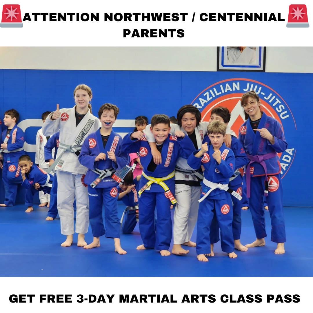Gracie Barra SkyPointe Centennial Las Vegas Facebook ad: Want a FREE 3-Day, Kids Martial Arts Class Pass?