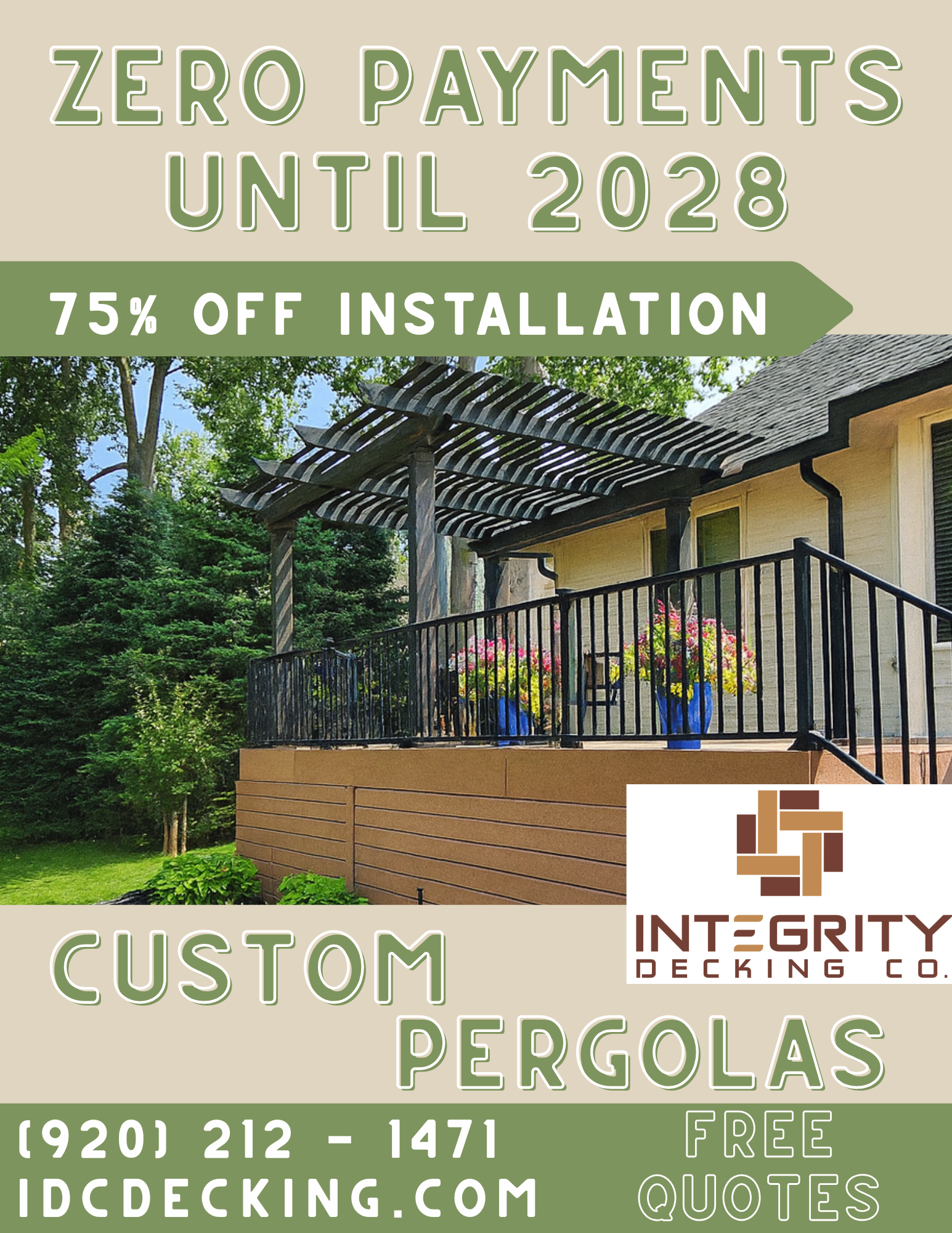 Integrity Decking LLC Facebook ad: Chat in Messenger