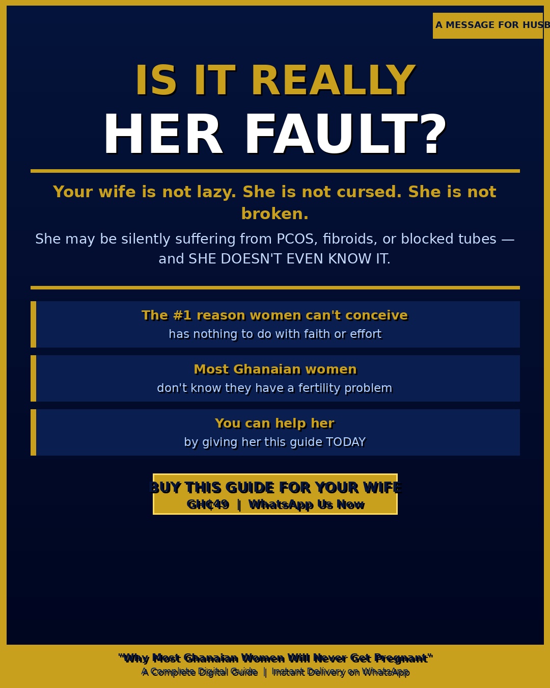 The Life Manual Facebook ad: Understand her fertility status