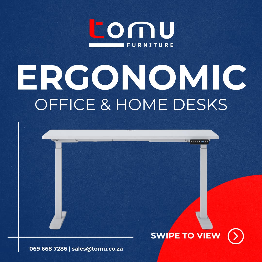 tomu.co.za Facebook ad: tomu’s Premium Electric Standing Desks