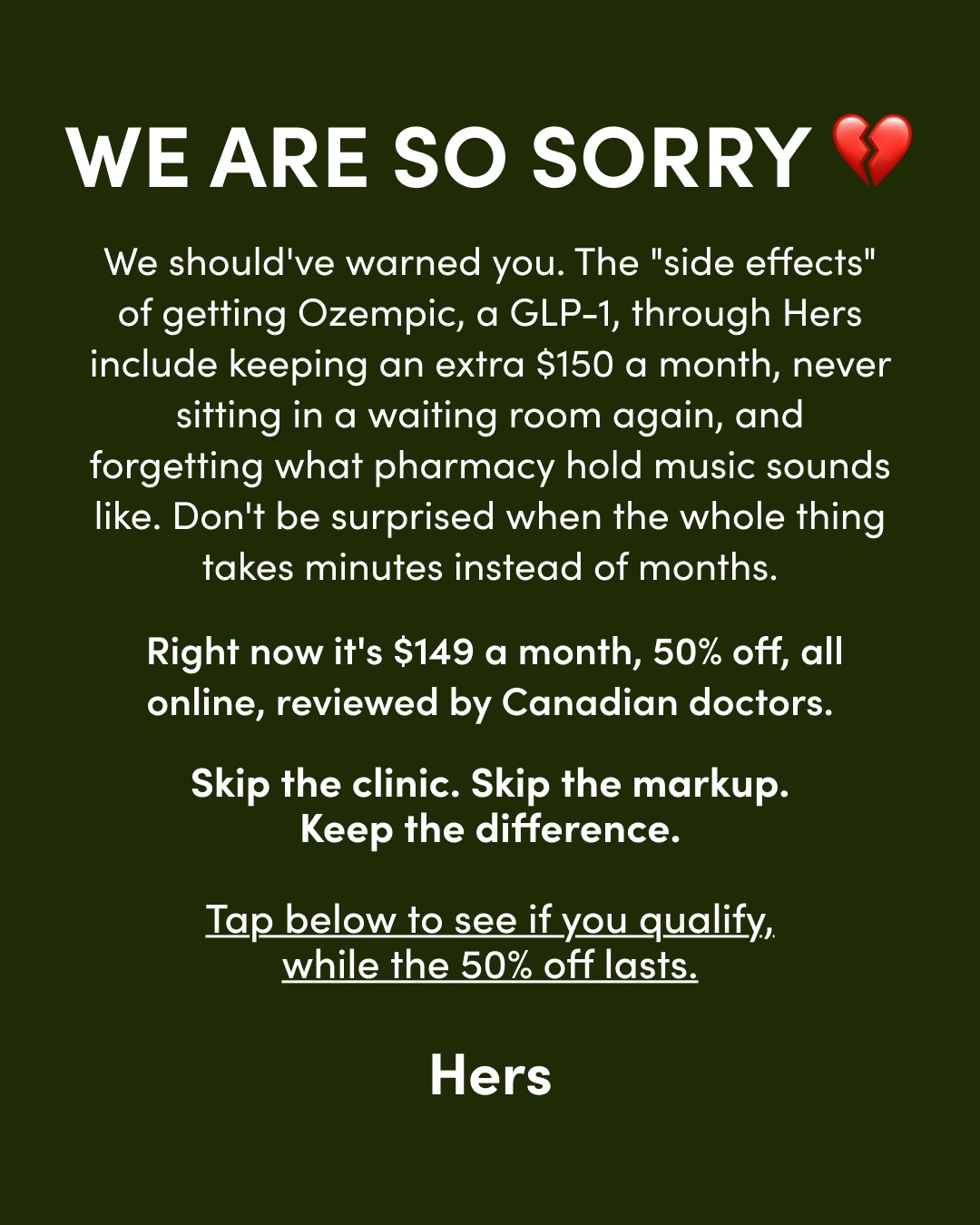Hers Facebook ad