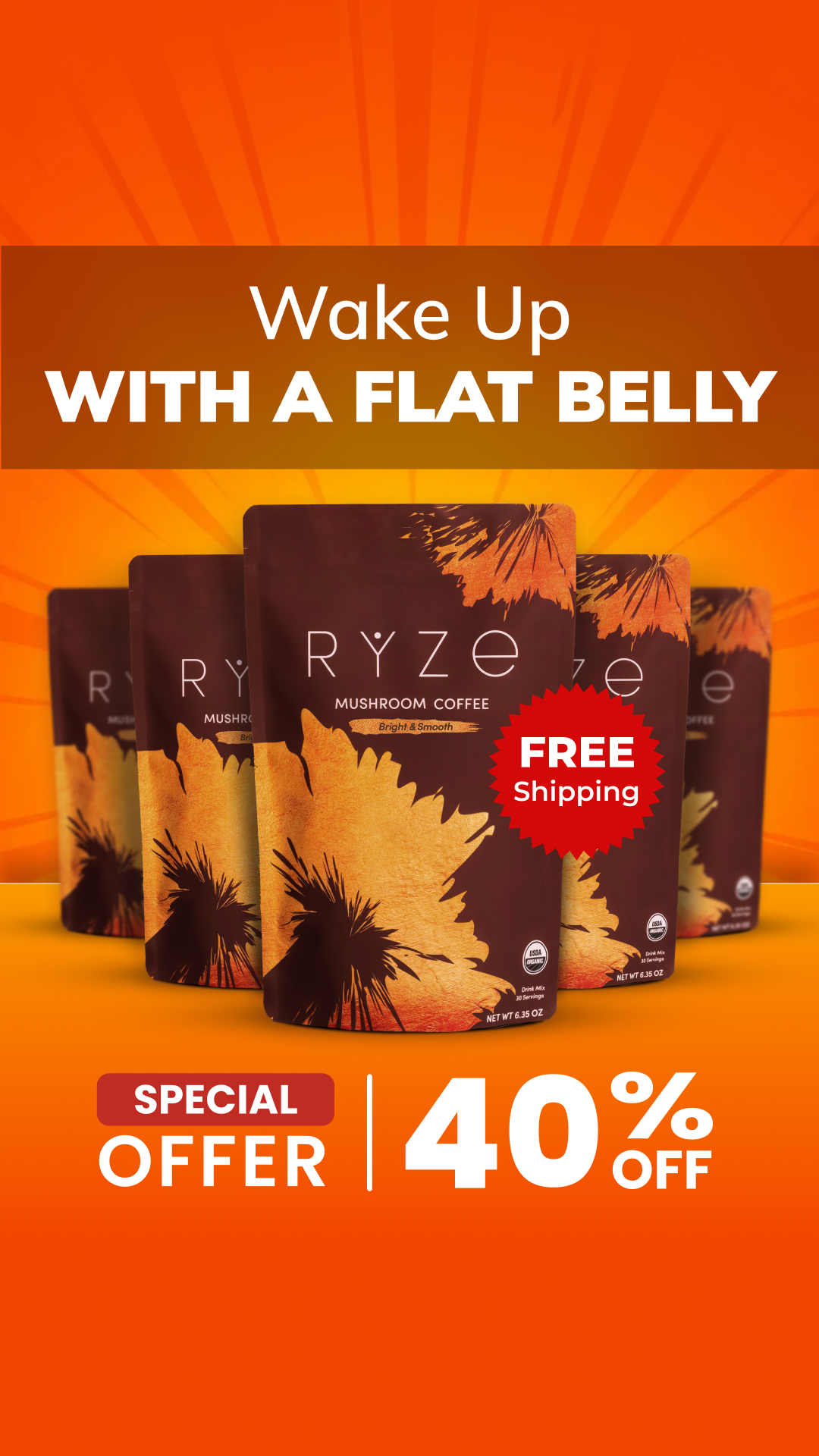 RYZE Superfoods Facebook ad