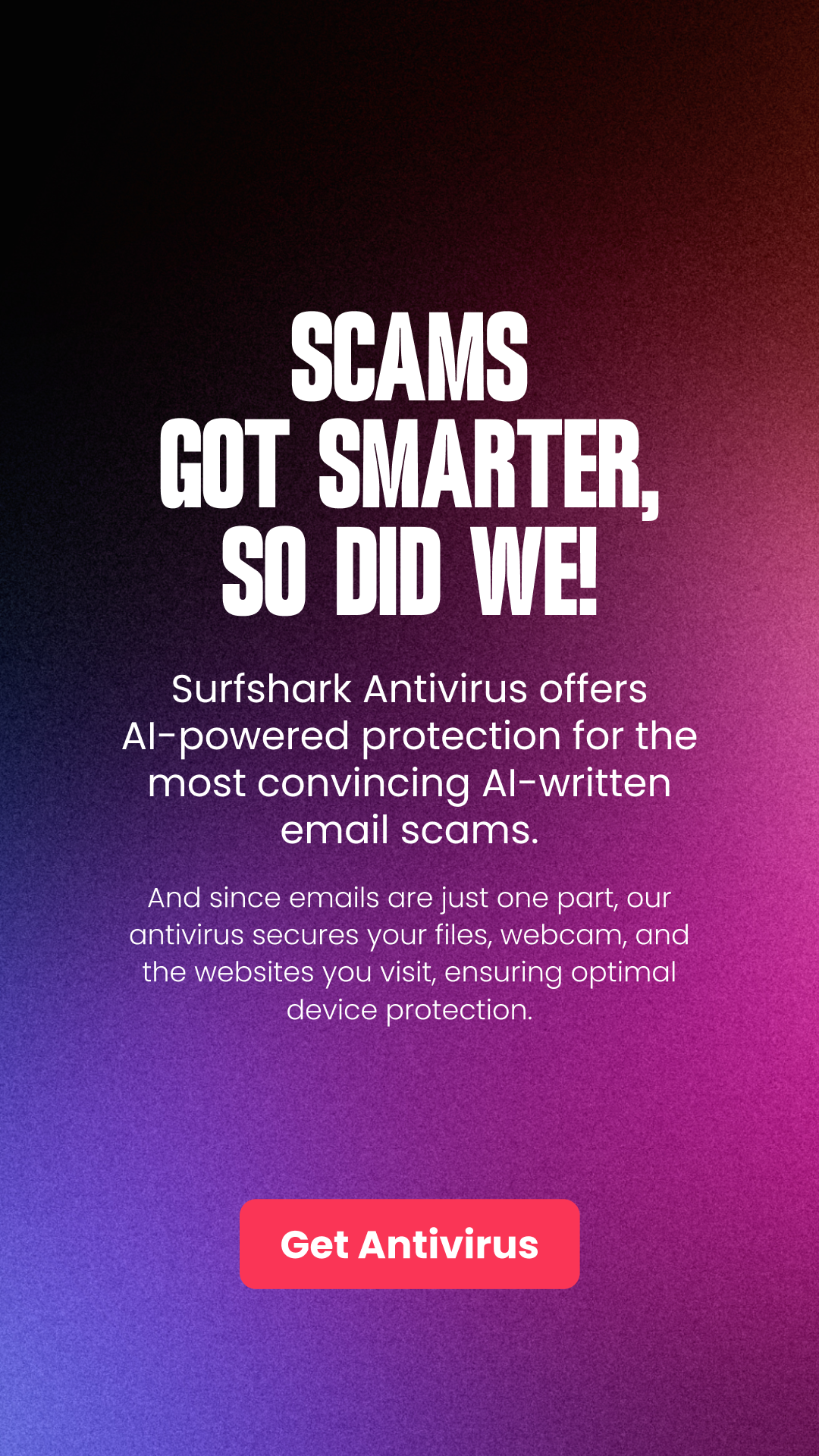 Surfshark Facebook ad