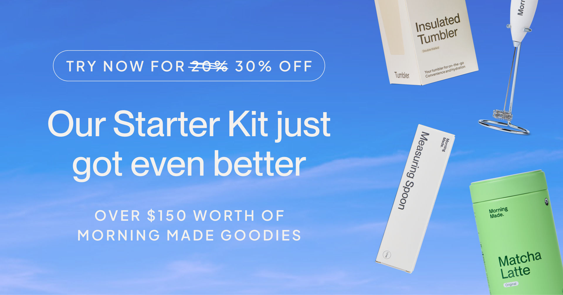 Morning Made Facebook ad: FREE $90 Matcha Starter Kit
