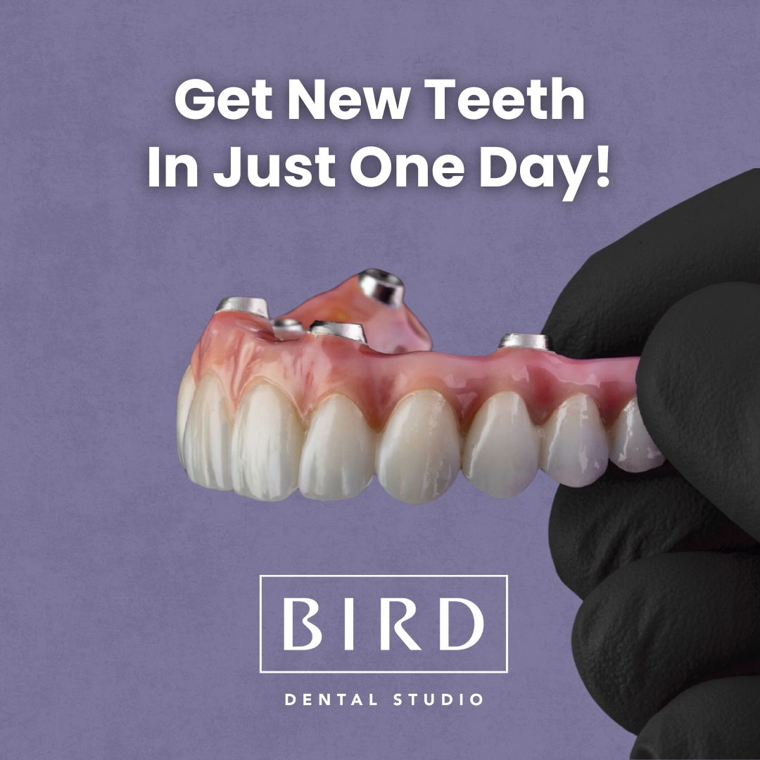 Bird Dental Studio Facebook ad: New Teeth In One Day