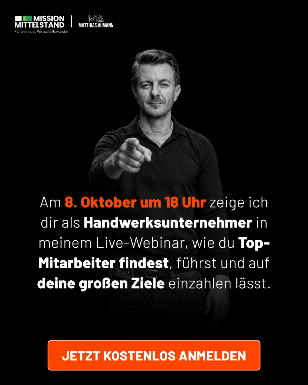 Matthias Aumann Facebook ad: Mitarbeiter finden & führen in Handwerk & Mittelstand