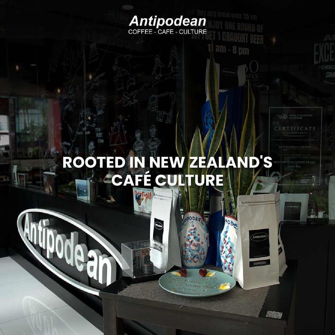 Antipodean Cafe Facebook ad: Rooted in Kiwi café culture.