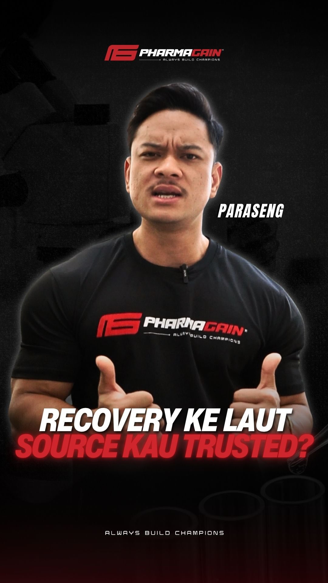 Pharmagain MY Facebook ad: Semua orang nak recovery cepat.