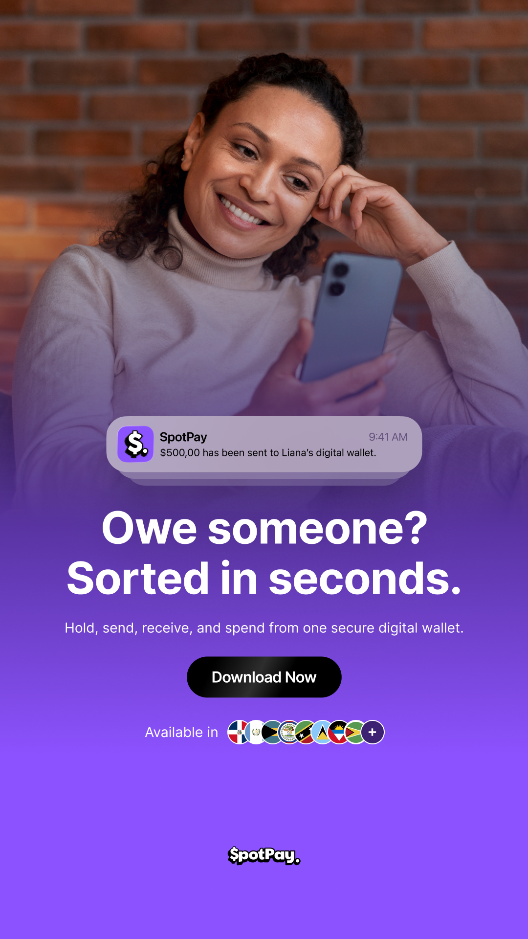 SpotPay Facebook ad
