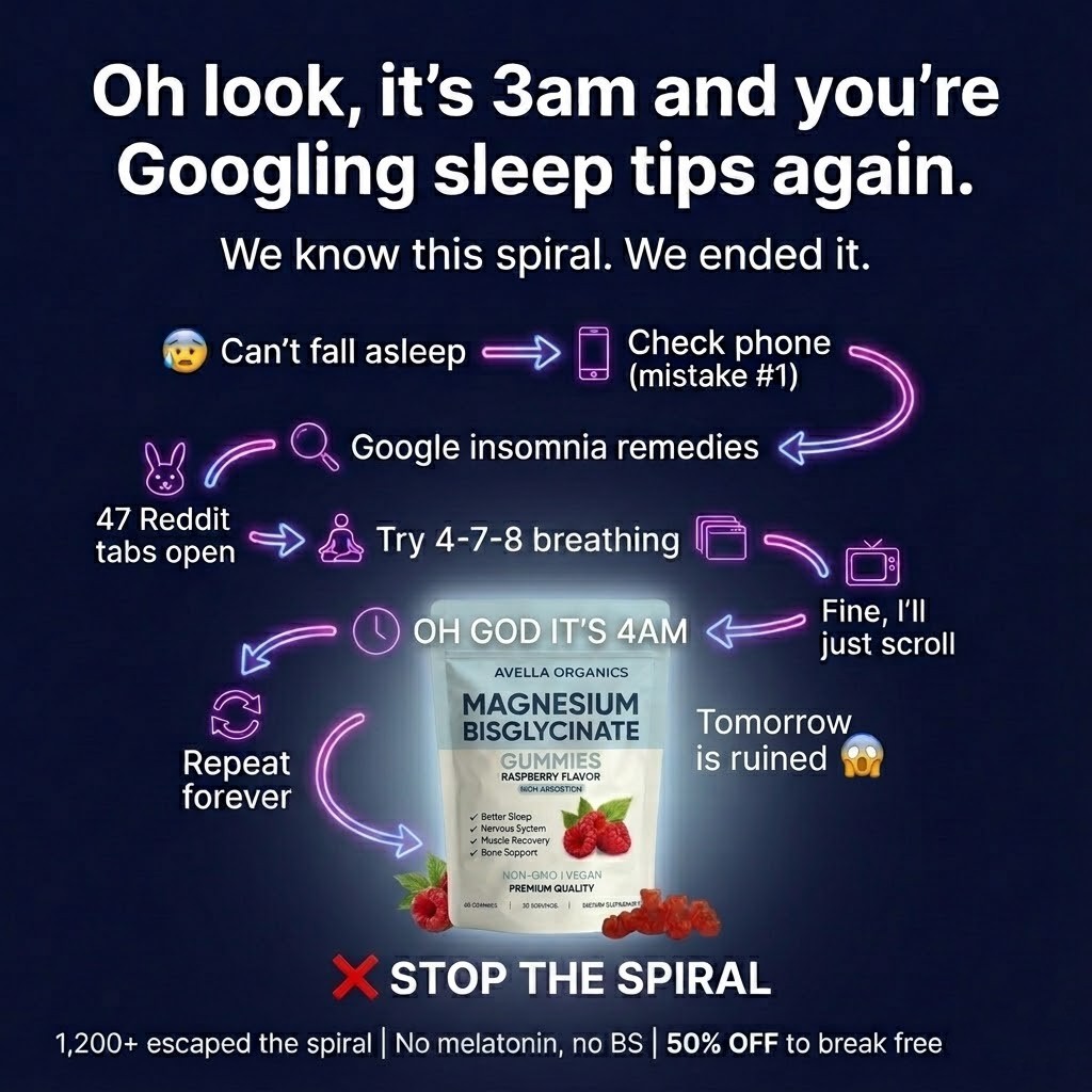 Avella Labs Facebook ad: Fall Asleep Fast. Stay Asleep Longer.