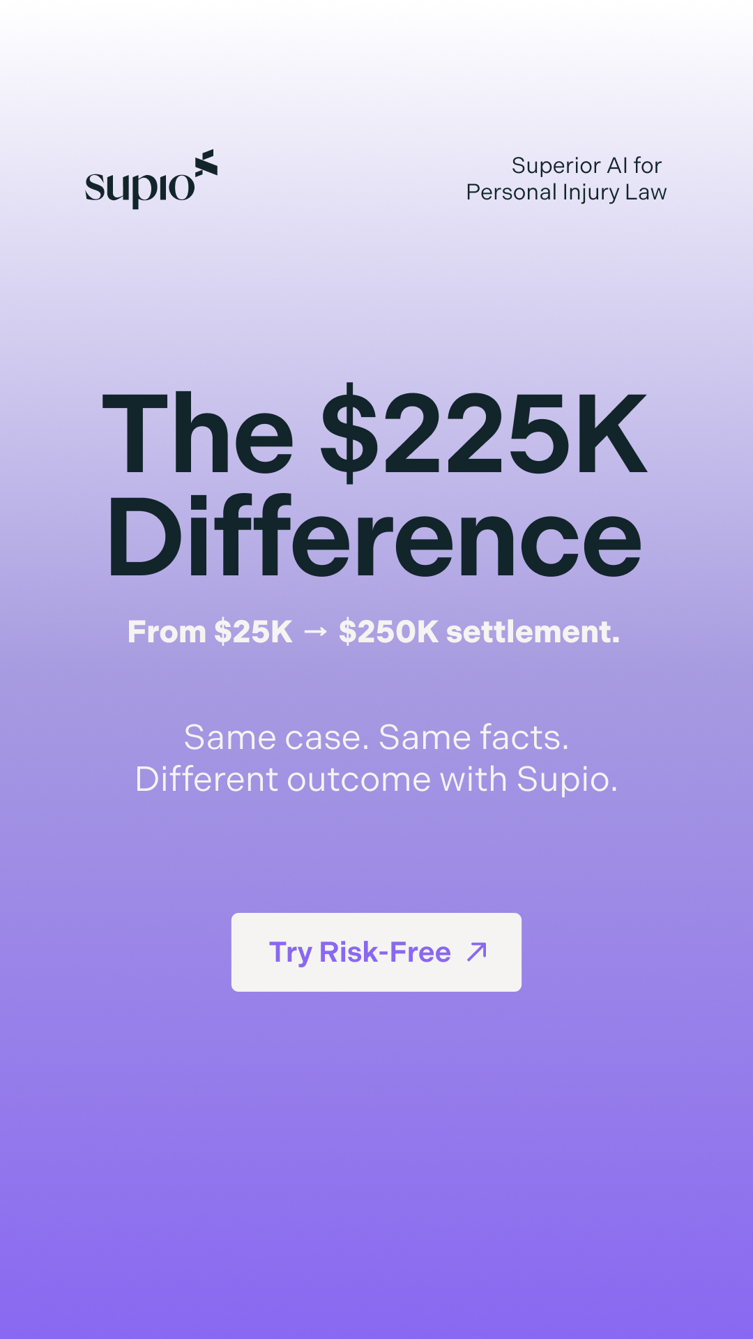 Supio Legal AI Facebook ad