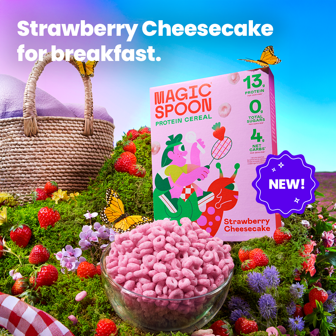 Magic Spoon Cereal Facebook ad: A Little Cheesecake With Your Cereal?