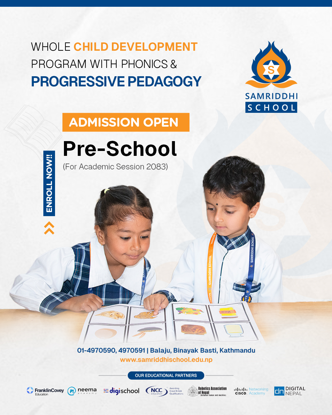 Samriddhi School Facebook ad: Admission Open for Pre-School