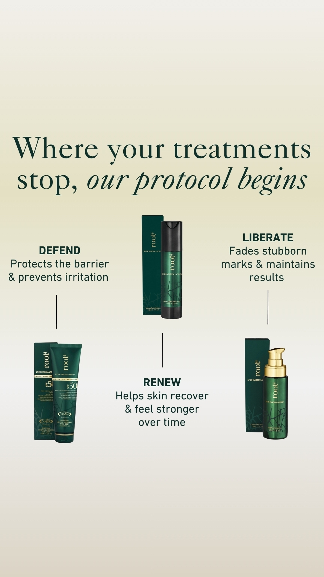 Root4 by Dr. Vanessa Lapiner Facebook ad: Shop Award-Winning Skincare