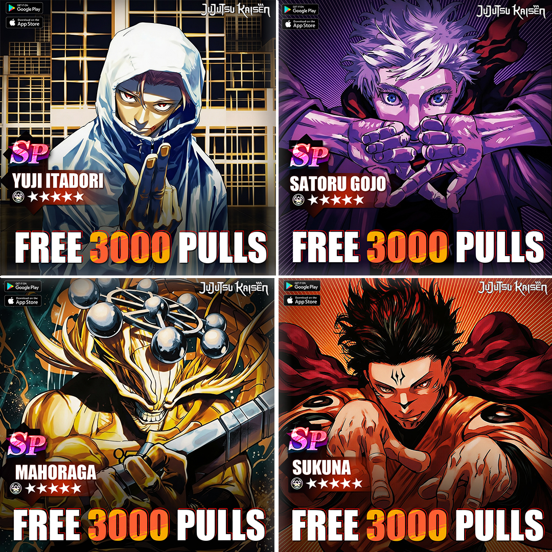 Jujutsu game Facebook ad: No gimmicks, real 3000 free pulls when you log in