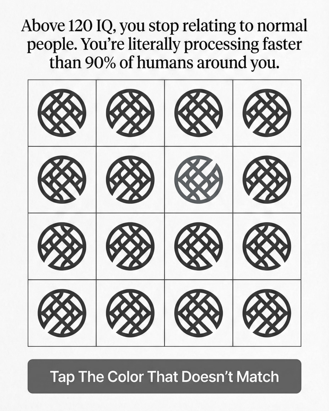 International IQ Test Facebook ad