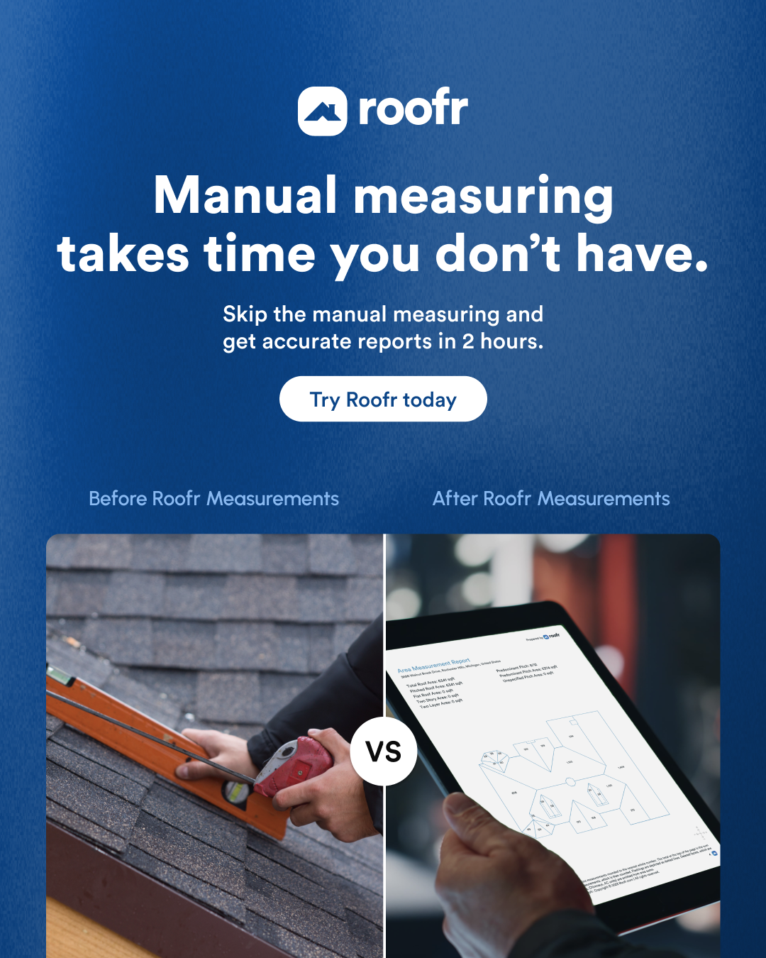 Roofr Facebook ad