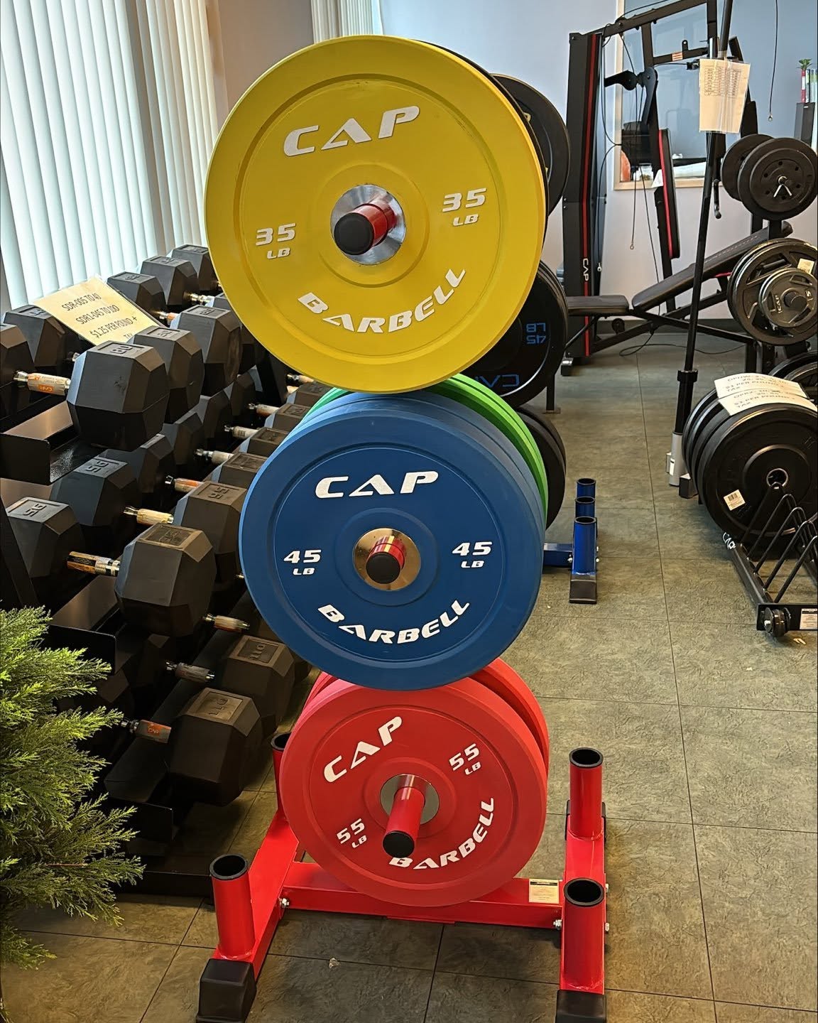 Alan Lee Facebook ad: 5-100 Lb Rubber Coated Hex Dumbbell Set with 3-Tier Heavy…