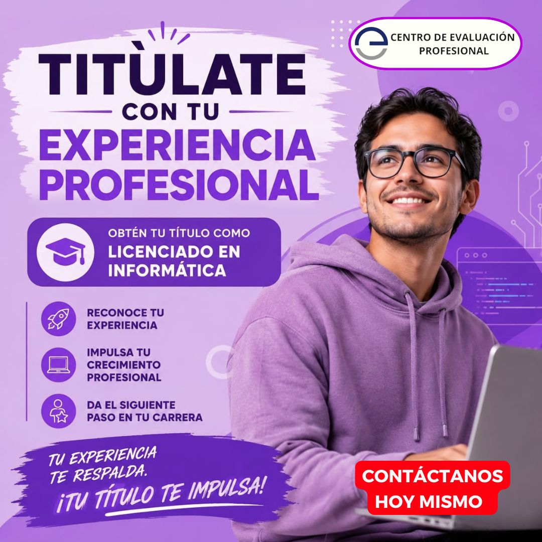 Centro de Evaluación Profesional de los Tuxtlas. Facebook ad: ¡Quiero titularme en Informática!