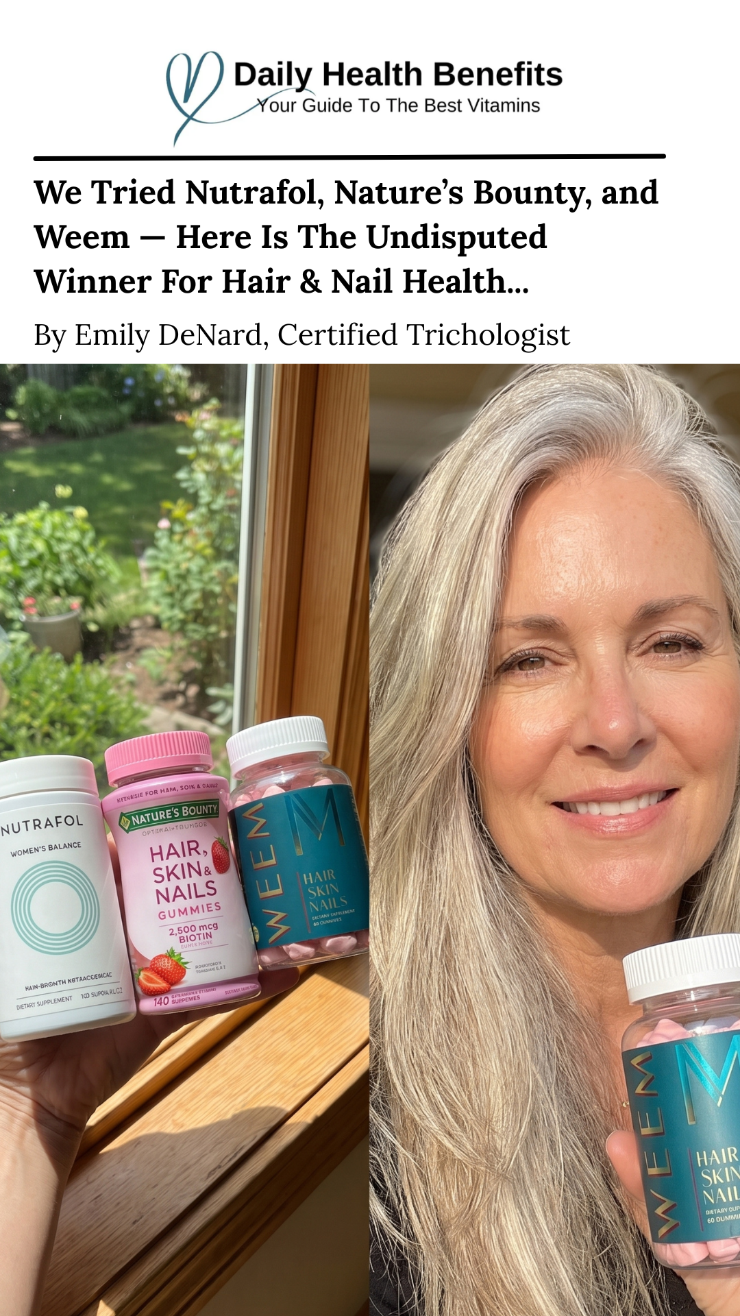 Certified Trichologist & Scalp Specialist Emily DeNard, Emunah Beauty Facebook ad