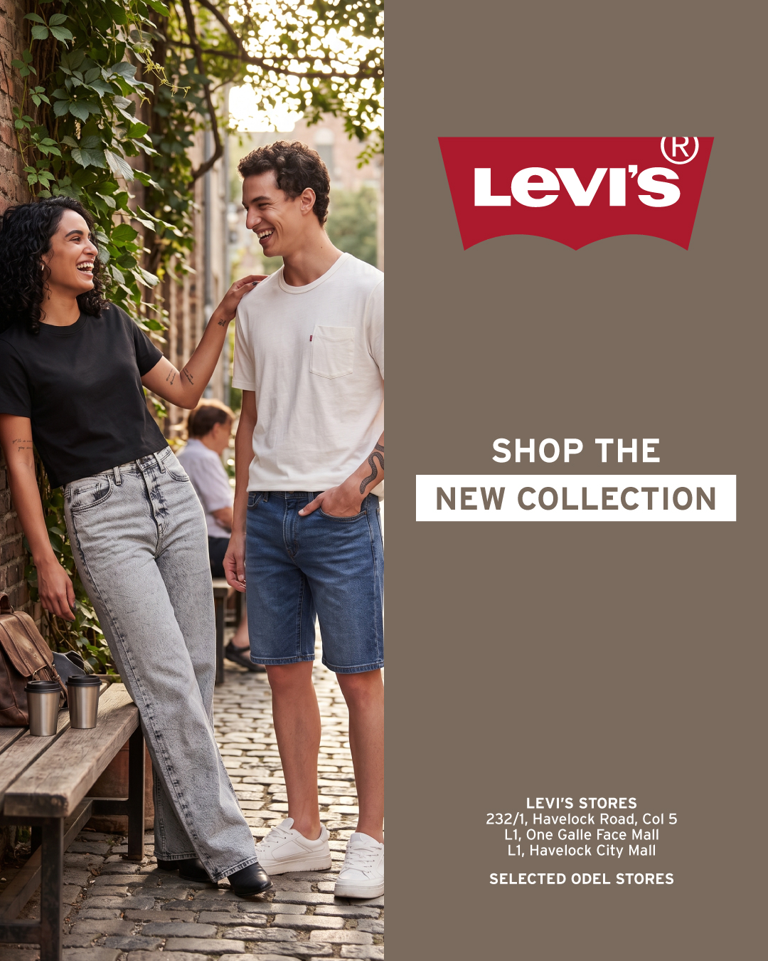 ODEL Facebook ad: Find Your Next Favourite Levi’s Look.