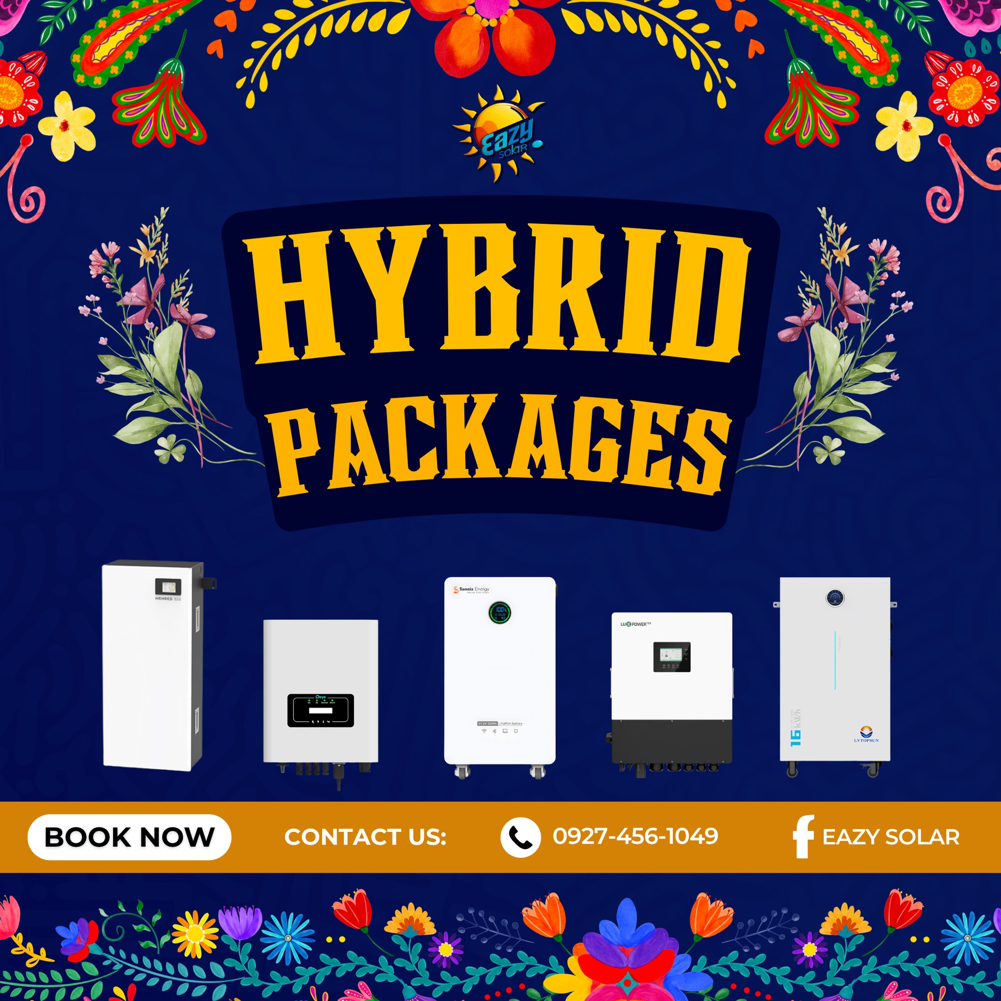 EAZY SOLAR Facebook ad: 𝗦𝗧𝗔𝗬 𝗣𝗢𝗪𝗘𝗥𝗘𝗗 𝗧𝗛𝗥𝗢𝗨𝗚𝗛 𝗧𝗛𝗘 𝗦𝗨𝗠𝗠𝗘𝗥…