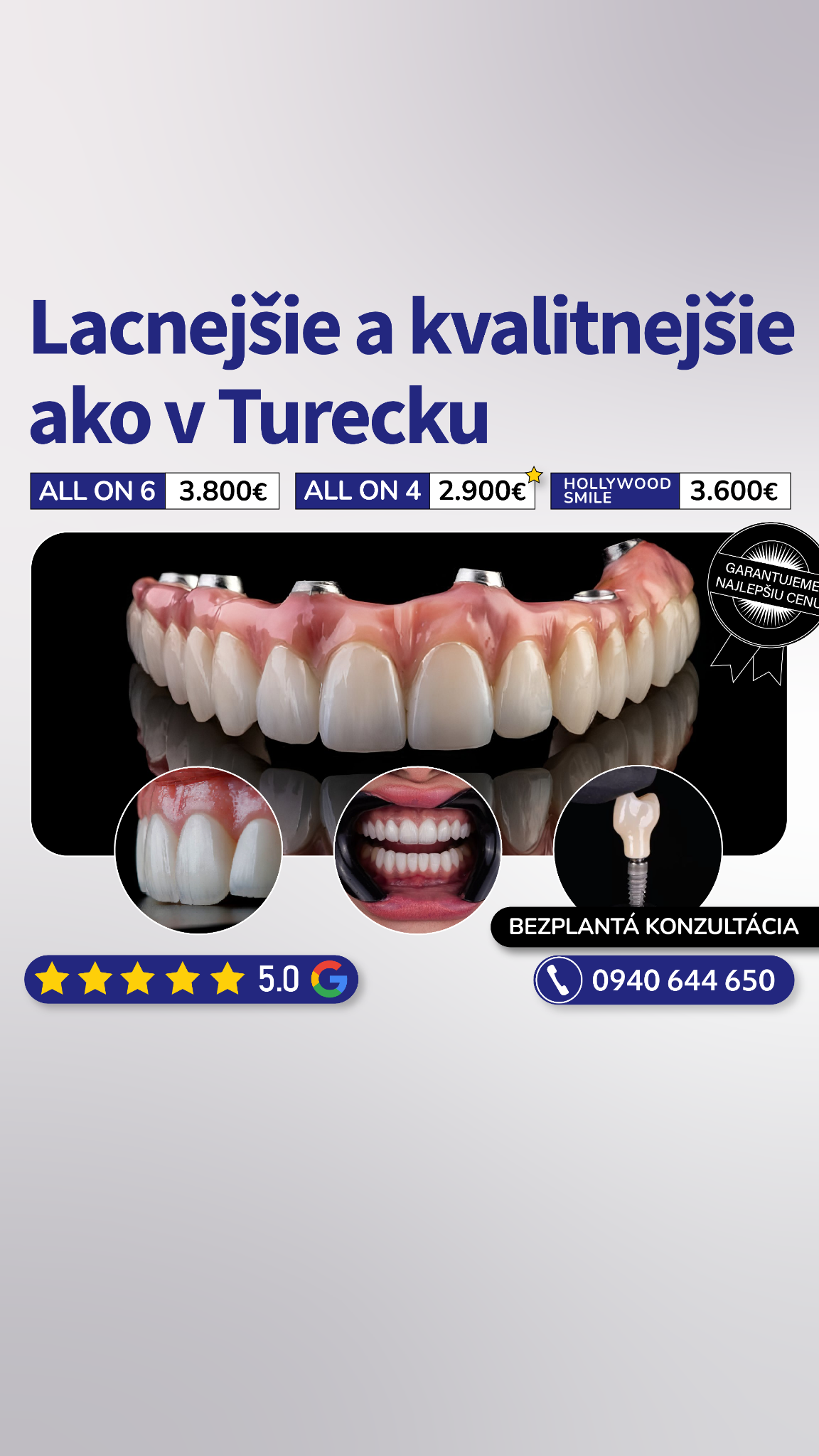 Košicedent Facebook ad from Apr 14, 2026