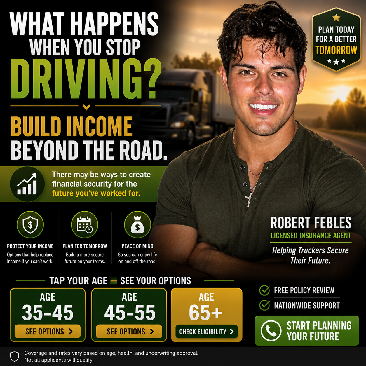 American Trucker Association Facebook ad: Plans Start at $2/Day