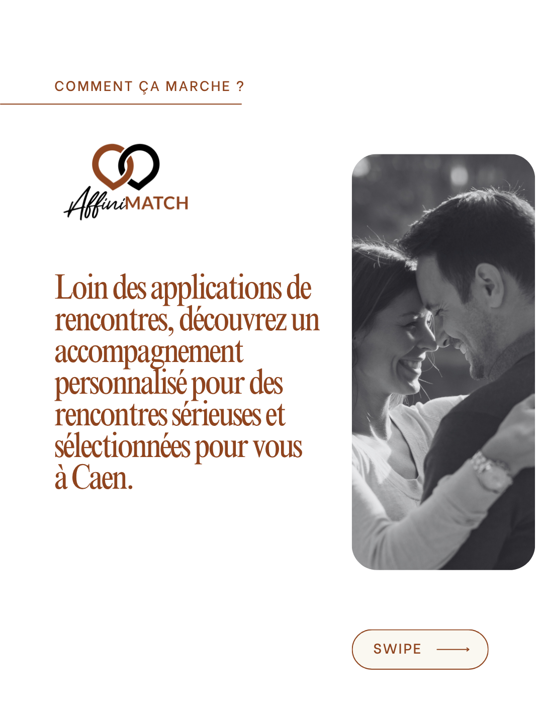 AffiniMatch.com Facebook ad: Vous avez entre 30 et 50 ans et…