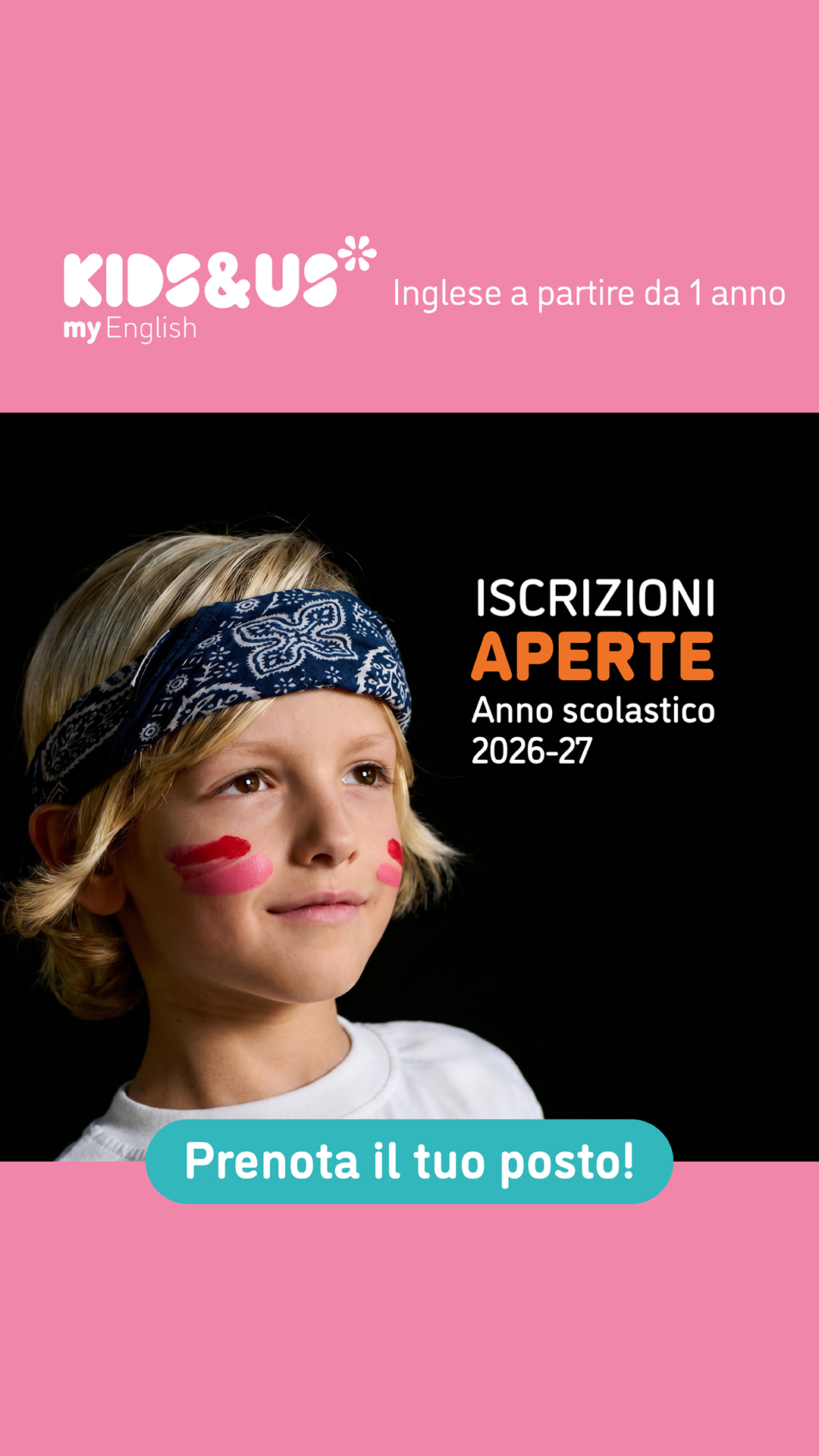Kids&Us language school - Italia Facebook ad