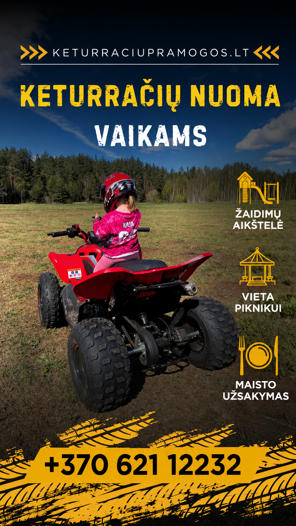Keturračių Pramogos Facebook ad