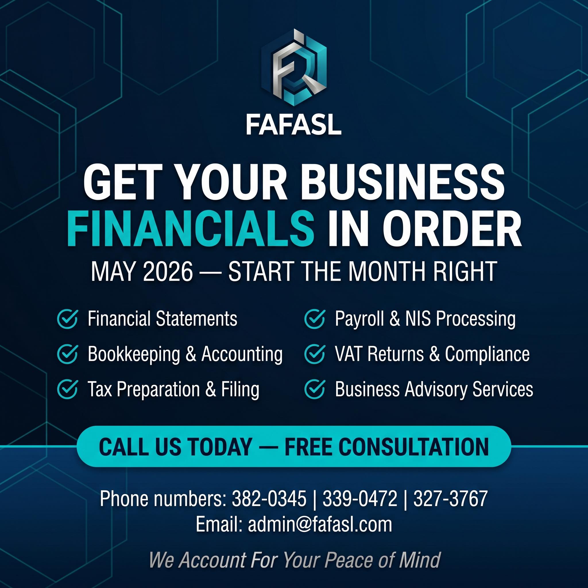 Financial and Forensic Accounting Services Limited Facebook ad