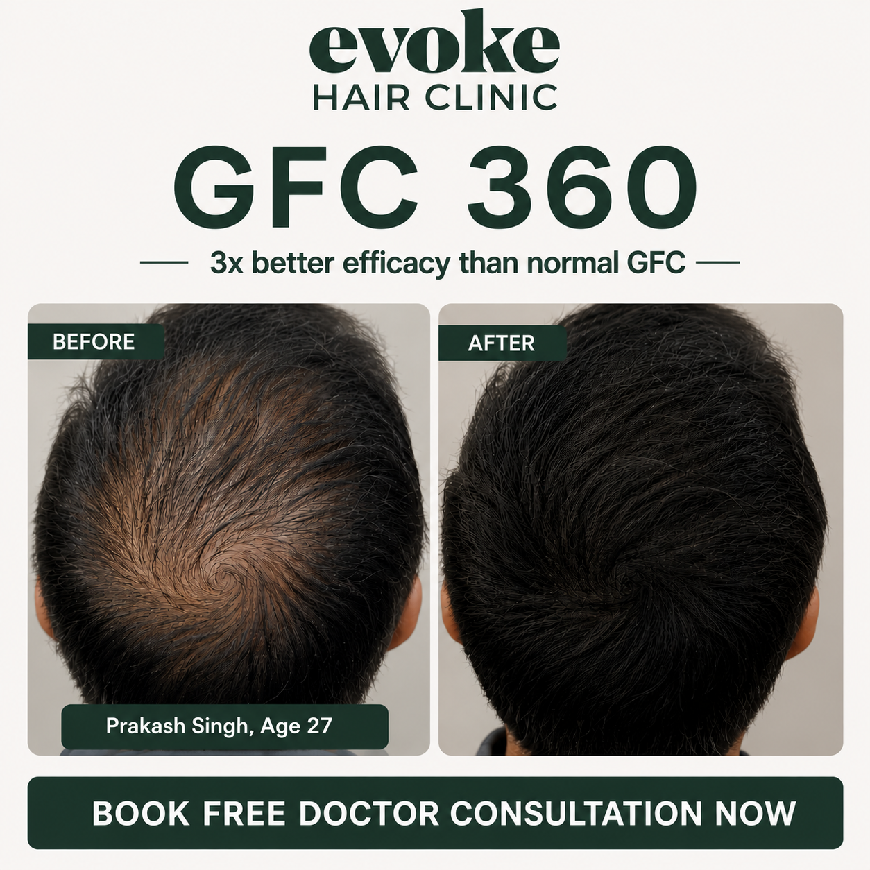 Evoke Hair & Skin Clinic Facebook ad