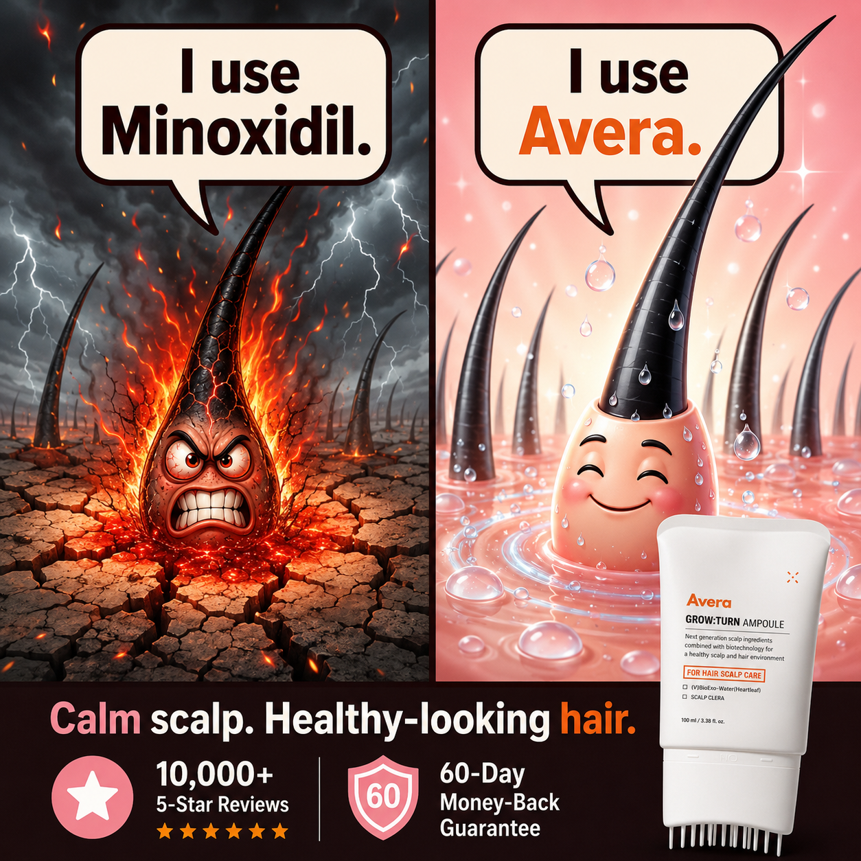 Avera Facebook ad: Korea's #1 Hair Growth Serum