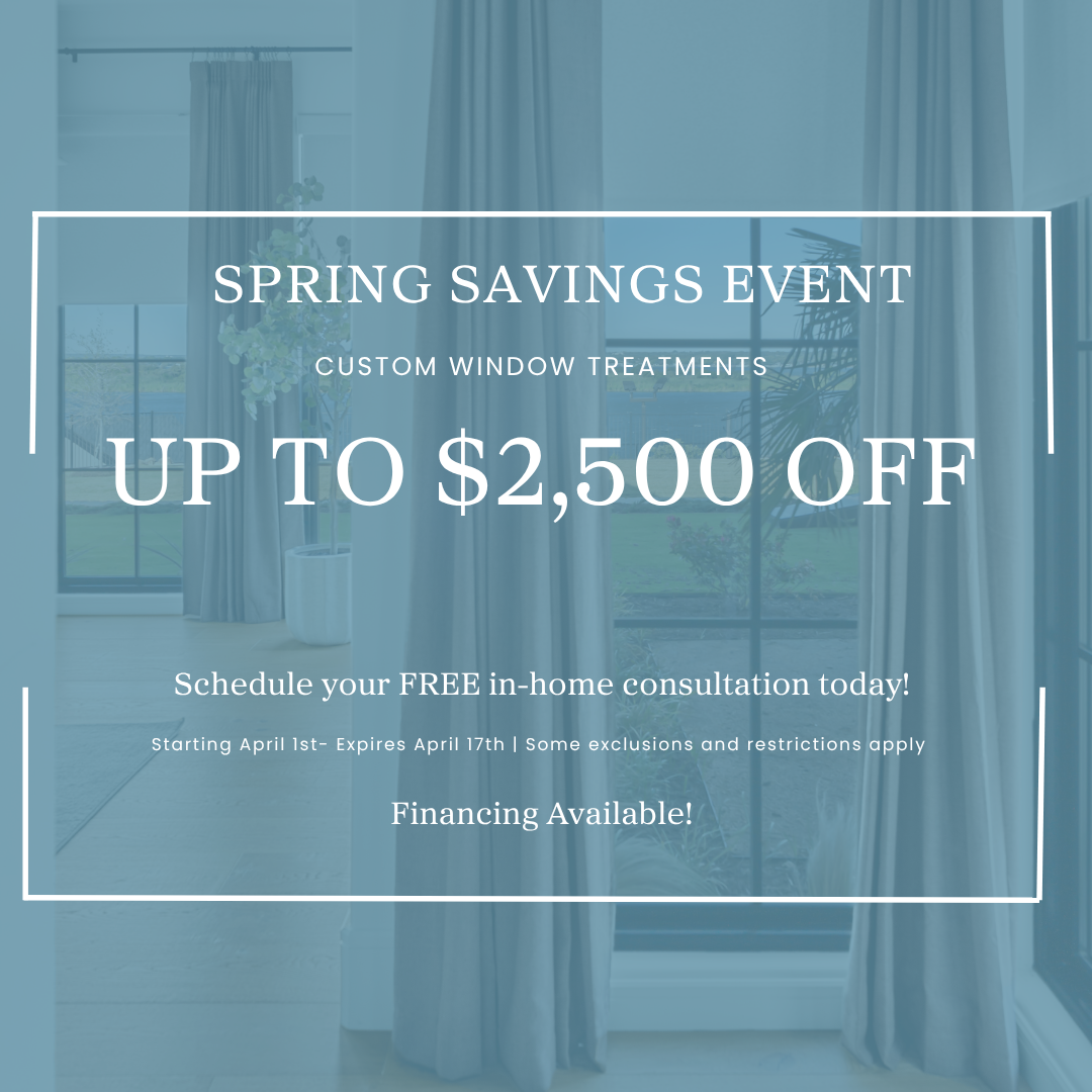 Budget Blinds of Crystal Lake, Barrington, Elgin and St. Charles Facebook ad: Save Up to $2,500 on Window Treatments