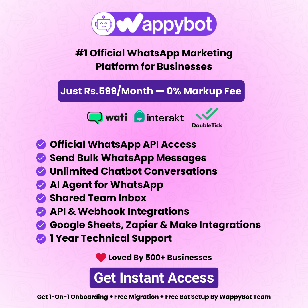 Wappybot Facebook ad: Only ₹599/Month for WhatsApp Marketing