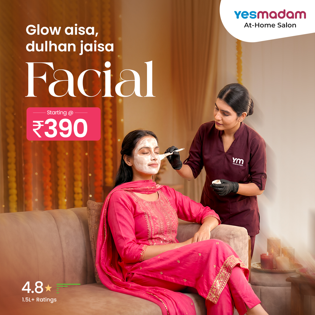 YesMadam Facebook ad: India's #1 Smart Salon at Your Home